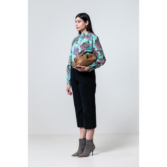 Tibi Teal Paisly Tunic Top - Picture 2 of 8